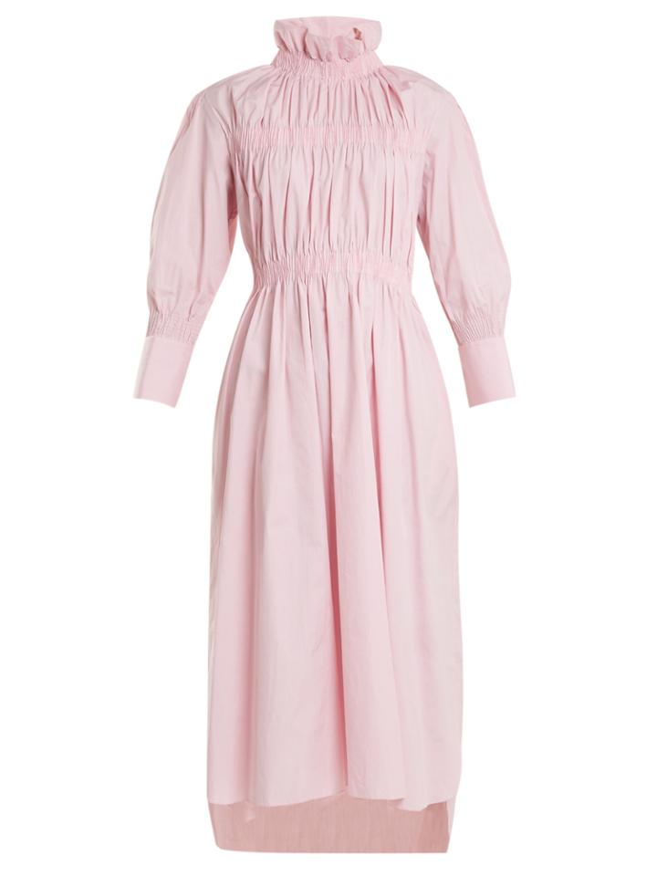 Teija High-neck Long-sleeved Cotton Dress