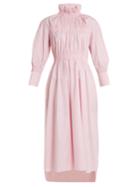 Teija High-neck Long-sleeved Cotton Dress