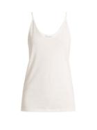 Matchesfashion.com Raey - Deep Scoop Neck Ribbed Jersey Cami Top - Womens - Ivory