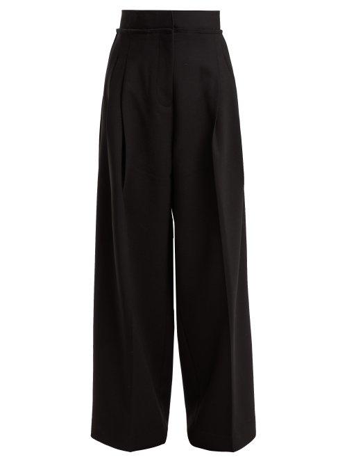 Matchesfashion.com Jw Anderson - High Rise Wide Leg Trousers - Womens - Black