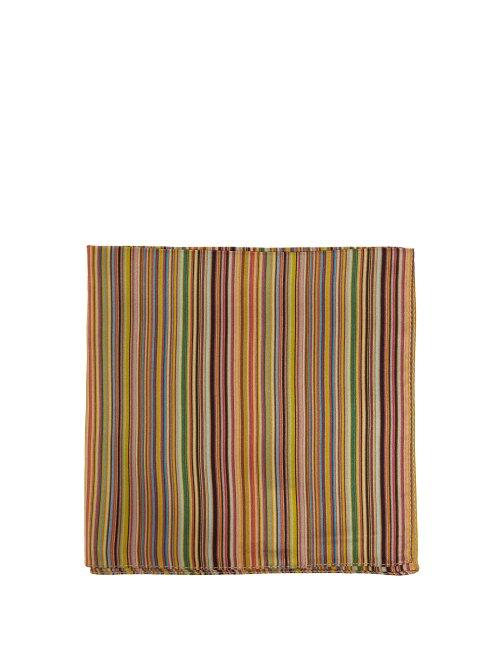 Matchesfashion.com Paul Smith - Signature Stripe Silk Pocket Square - Mens - Multi