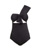 Matchesfashion.com Marysia - Venice One Shoulder Cut Out Swimsuit - Womens - Black
