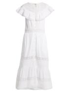 Matchesfashion.com Sea - Lace Insert Cotton Dress - Womens - White