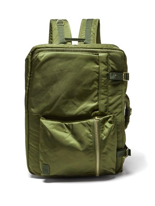 Sacai - X Porter Two-way Nylon Backpack - Womens - Khaki