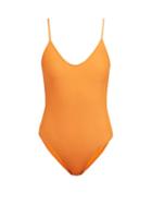 Matchesfashion.com Bower - Hutton Scoop Back Swimsuit - Womens - Dark Orange
