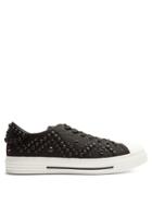 Valentino Low-top Embellished Canvas Trainers
