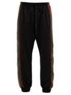 Matchesfashion.com Gucci - Web-striped Jersey Track Pants - Mens - Black