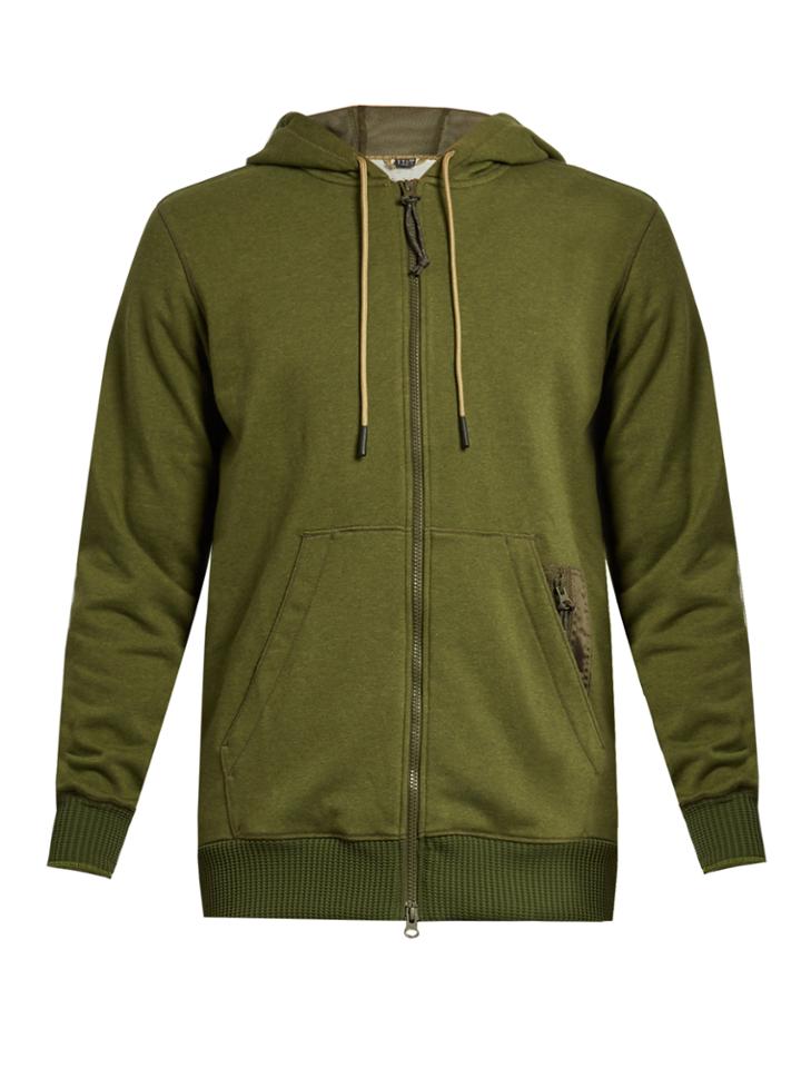 Adidas Day One Utility Cotton-blend Jersey Hooded Sweatshirt