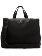 Matchesfashion.com Prada - Logo Plaque Nylon Tote - Womens - Black