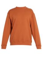Matchesfashion.com Eckhaus Latta - Logo Print Recycled Cotton Jersey Sweatshirt - Mens - Orange