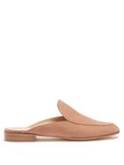 Matchesfashion.com Gianvito Rossi - Palau Suede Backless Loafer - Womens - Nude