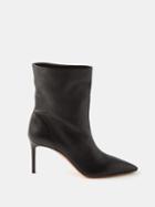 Aquazzura - Matignon 75 Leather Ankle Boots - Womens - Black
