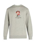 Matchesfashion.com Maison Kitsun - Crew Neck Cotton Sweatshirt - Mens - Grey