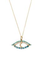 Matchesfashion.com Ileana Makri - Diamond, Apatite, Turquoise & Pearl Necklace - Womens - Yellow Gold
