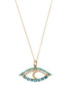 Matchesfashion.com Ileana Makri - Diamond, Apatite, Turquoise & Pearl Necklace - Womens - Yellow Gold