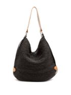 Matchesfashion.com Isabel Marant - Bayia Leather-trimmed Woven Bag - Womens - Black