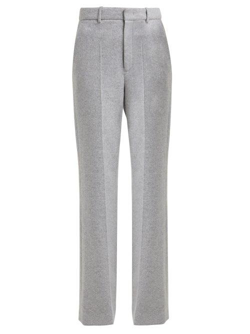 Matchesfashion.com Joseph - Jess High Rise Herringbone Trousers - Womens - Grey