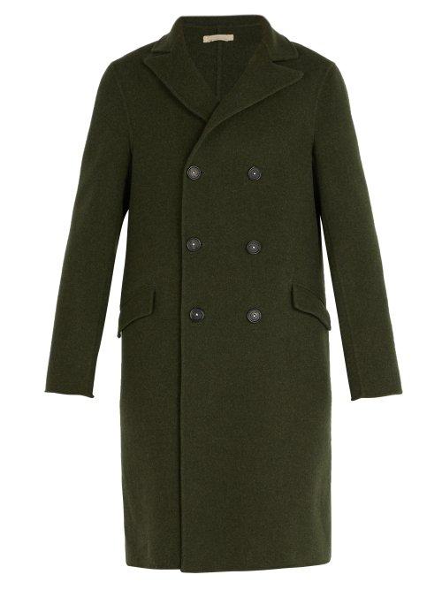 Matchesfashion.com Massimo Alba - Double Breasted Wool Coat - Mens - Green
