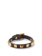 Valentino Garavani - Rockstud Leather Bracelet - Mens - Black