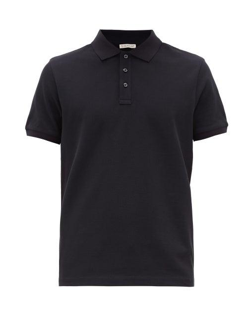 Matchesfashion.com Moncler - Logo-patch Cotton-piqu Polo Shirt - Mens - Navy