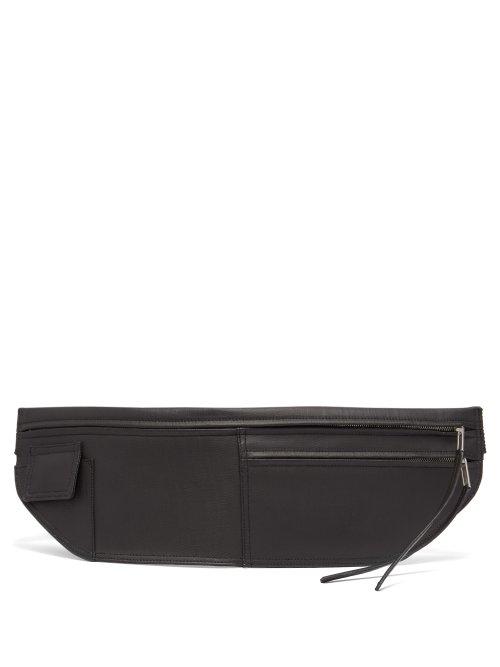 Matchesfashion.com Rick Owens - Rubberised Denim Cross Body Bag - Mens - Black