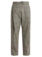 Matchesfashion.com Ellery - Kool Aid High Rise Checked Wool Trousers - Womens - Black White