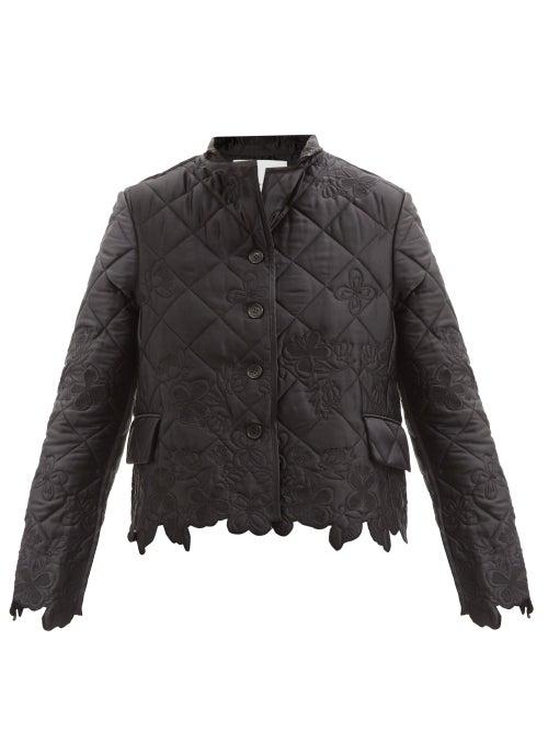 Cecilie Bahnsen - Jacqueline Floral-matelass Jacket - Womens - Black