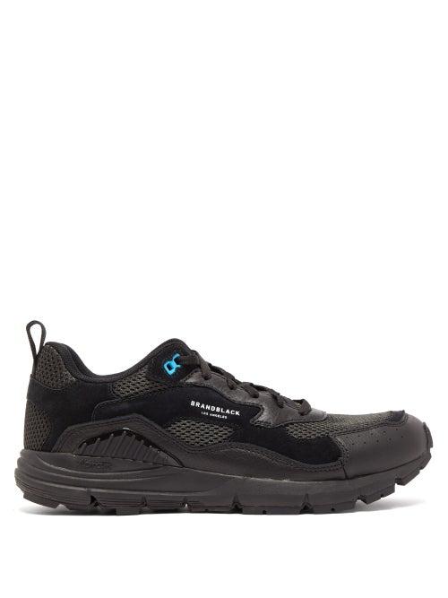 Matchesfashion.com Brandblack - Nomo Leather And Mesh Trainers - Mens - Black