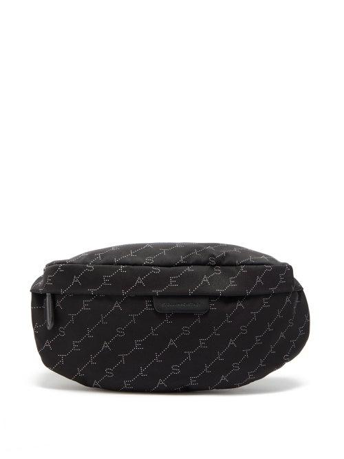 Matchesfashion.com Stella Mccartney - Falabella Logo Print Nylon Belt Bag - Womens - Black Multi