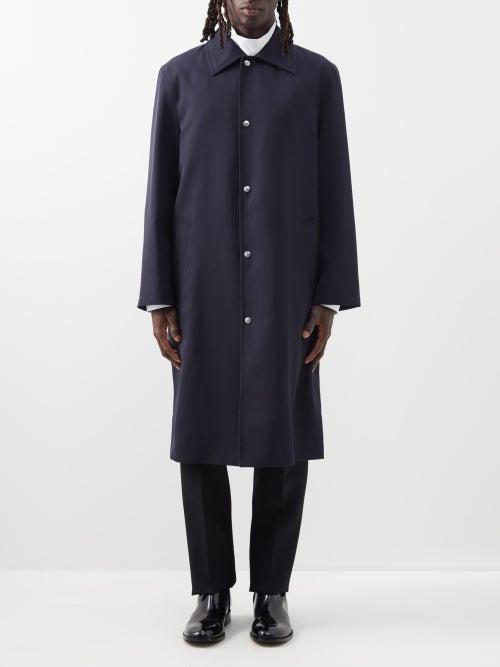 Jil Sander - Wool-gabardine Overcoat - Mens - Navy