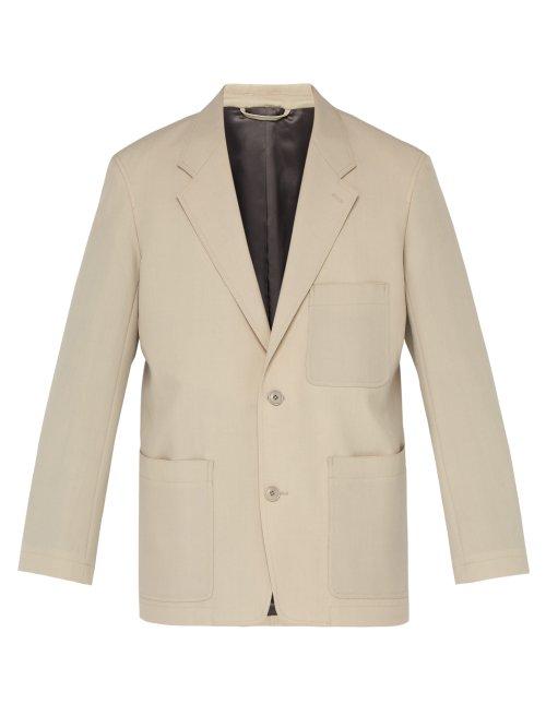 Matchesfashion.com Lemaire - Single Breasted Wool Blazer - Mens - Light Grey