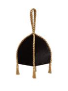 Matchesfashion.com Sanayi 313 - Gemma Braided Handle Velvet Clutch - Womens - Black Gold