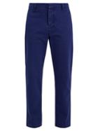 Matchesfashion.com J.w. Brine - Austin Cotton Drill Cropped Trousers - Mens - Blue
