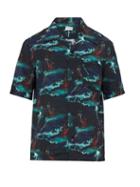 Matchesfashion.com You As - Miles Hawaiian Storm Print Short Sleeved Shirt - Mens - Black Multi