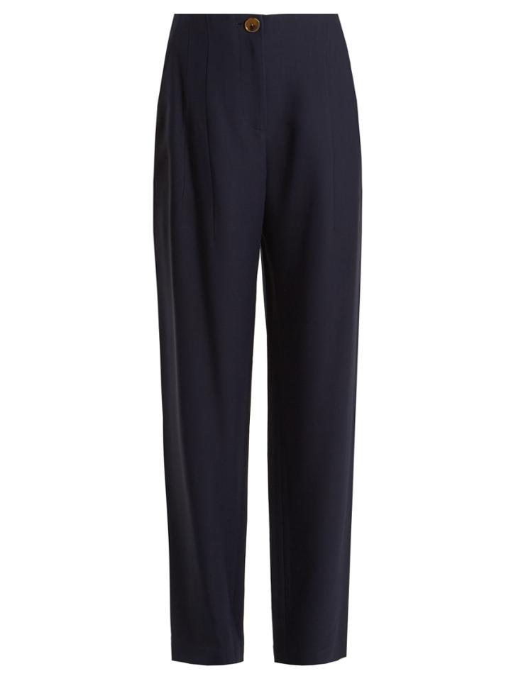 Khaite Eleanor High-rise Twill Trousers