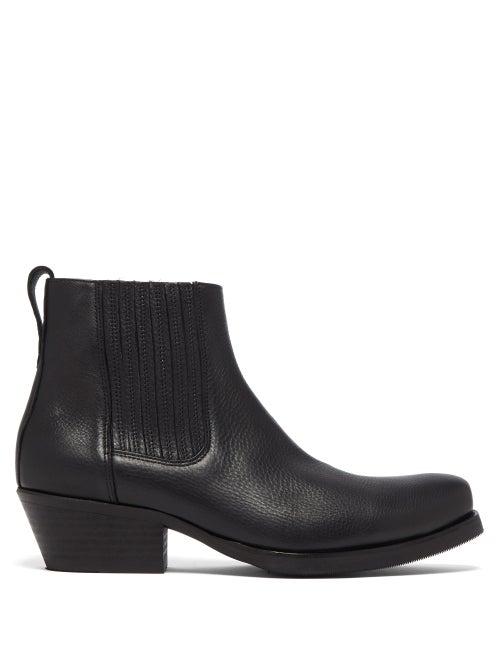 Matchesfashion.com Our Legacy - Cuban-heel Leather Boots - Mens - Black