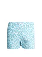 Matchesfashion.com Frescobol Carioca - Sports Triangulos Print Swim Shorts - Mens - Blue