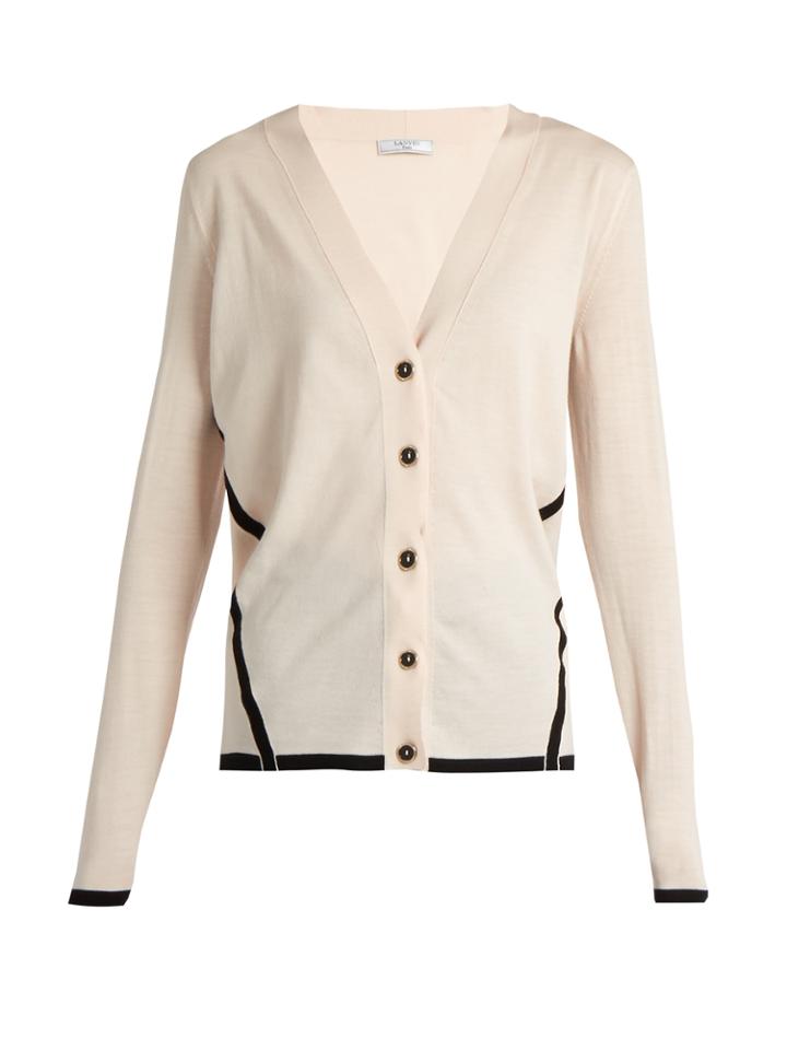Lanvin Bi-colour Wool Cardigan