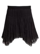 Matchesfashion.com Isabel Marant Toile - Prandali Handkerchief Hem Voile Mini Skirt - Womens - Black