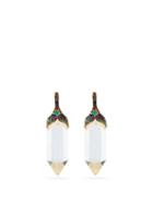 Matchesfashion.com Noor Fares - Kamala Sapphire, Opal & 18kt Gold Drop Earrings - Womens - White Multi