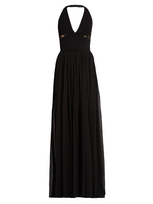 Elie Saab V-neck Lace-panelled Gown