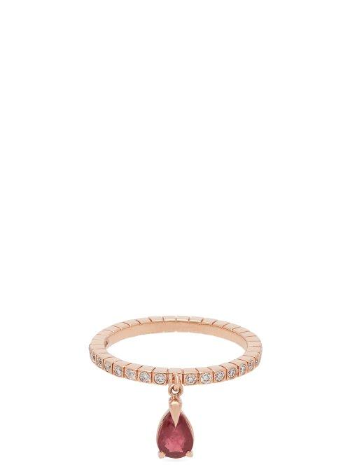 Matchesfashion.com Diane Kordas - Spectrum 18kt Rose Gold Diamond & Ruby Ring - Womens - Red