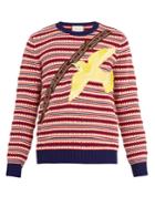 Gucci Bird-appliqu Wool-blend Sweater
