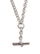 Matchesfashion.com Bottega Veneta - T-bar Curb-chain Silver Necklace - Mens - Silver