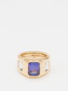 Viltier - Miroitante Tanzanite, Aquamarine & 18kt Gold Ring - Womens - Multi