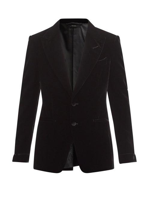 Mens Rtw Tom Ford - Shelton Velvet Tuxedo Jacket - Mens - Black