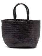 Matchesfashion.com Dragon Diffusion - Grace Small Woven Leather Basket Bag - Womens - Black