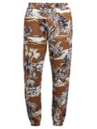 Etro Gazebo Tree-print Linen Trousers
