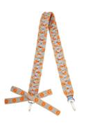 Matchesfashion.com Fendi - Strap You Ribbon Whipstitched Leather Bag Strap - Womens - Orange Multi
