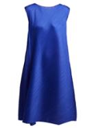 Matchesfashion.com Pleats Please Issey Miyake - Pleated Sleeveless Midi Dress - Womens - Blue